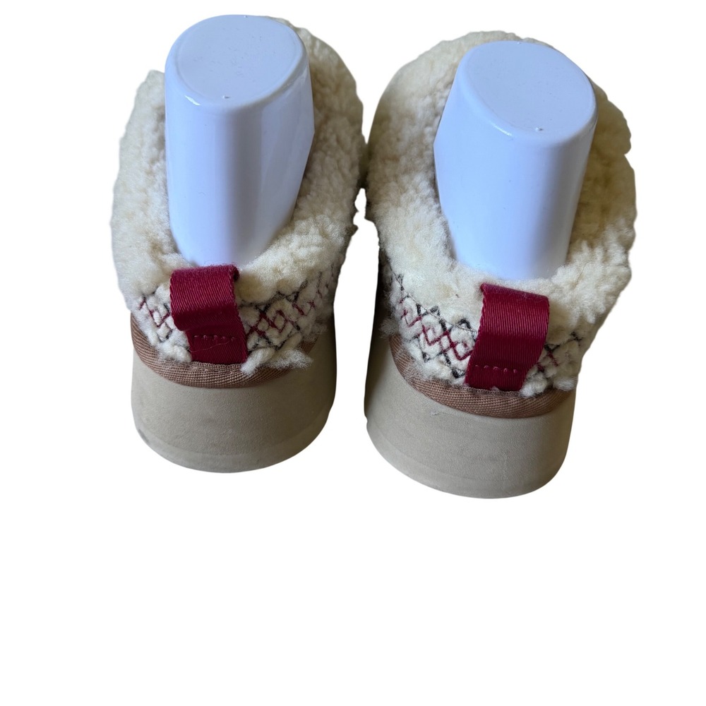 UGG Slippers Tazz Braid Platform Natural Cream Womens Size 8 - Picture 6 of 11